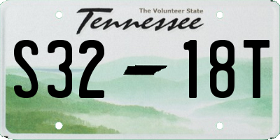 TN license plate S3218T