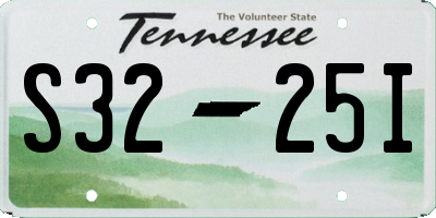TN license plate S3225I