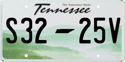 TN license plate S3225V