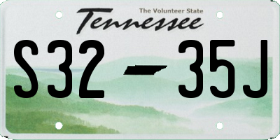 TN license plate S3235J