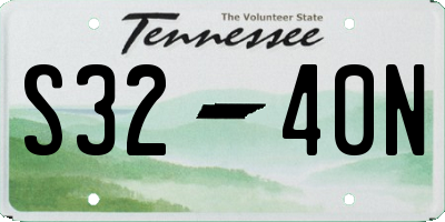 TN license plate S3240N