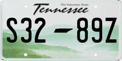 TN license plate S3289Z