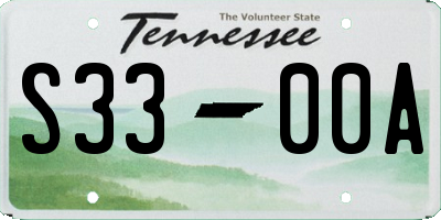 TN license plate S3300A