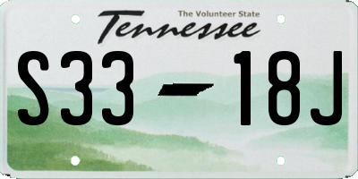 TN license plate S3318J