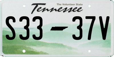 TN license plate S3337V