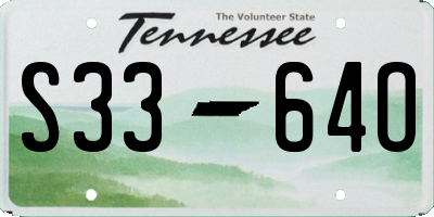 TN license plate S3364O