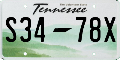 TN license plate S3478X