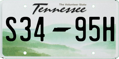 TN license plate S3495H