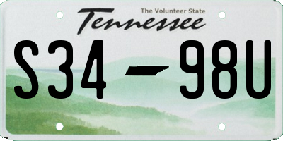 TN license plate S3498U