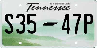TN license plate S3547P