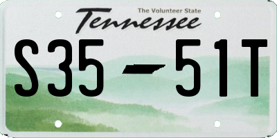 TN license plate S3551T