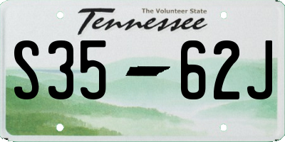 TN license plate S3562J
