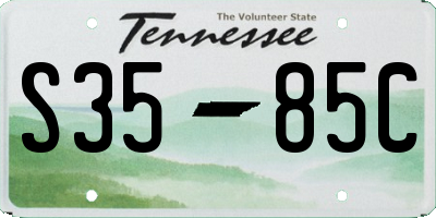 TN license plate S3585C