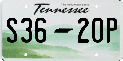 TN license plate S3620P
