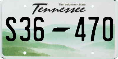 TN license plate S3647O