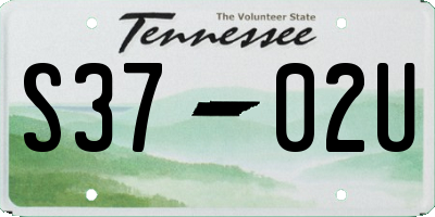 TN license plate S3702U