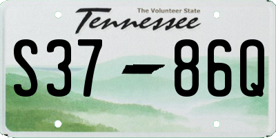 TN license plate S3786Q