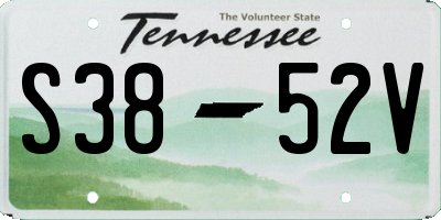 TN license plate S3852V