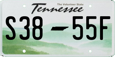 TN license plate S3855F