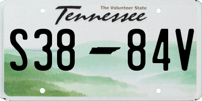 TN license plate S3884V