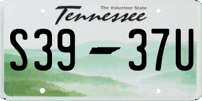 TN license plate S3937U
