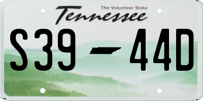 TN license plate S3944D