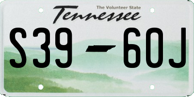 TN license plate S3960J