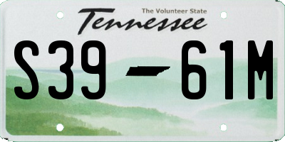 TN license plate S3961M