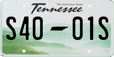 TN license plate S4001S