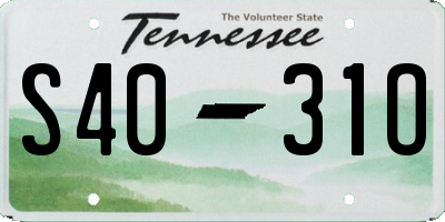 TN license plate S4031O