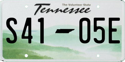 TN license plate S4105E