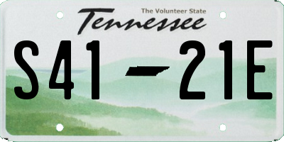 TN license plate S4121E