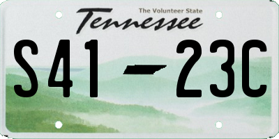 TN license plate S4123C