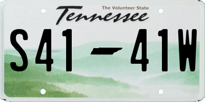 TN license plate S4141W