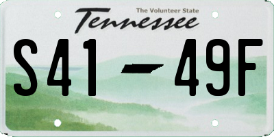 TN license plate S4149F