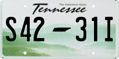 TN license plate S4231I