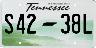 TN license plate S4238L