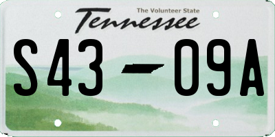 TN license plate S4309A
