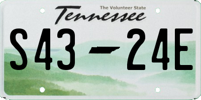 TN license plate S4324E