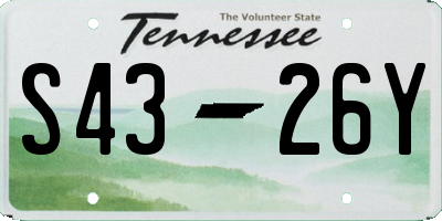 TN license plate S4326Y