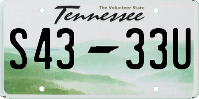 TN license plate S4333U
