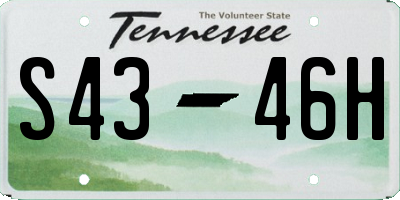 TN license plate S4346H
