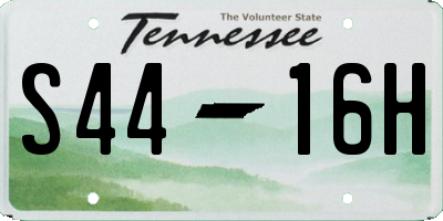 TN license plate S4416H