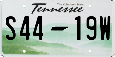 TN license plate S4419W