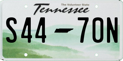 TN license plate S4470N