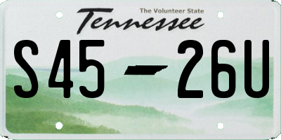 TN license plate S4526U
