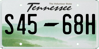 TN license plate S4568H