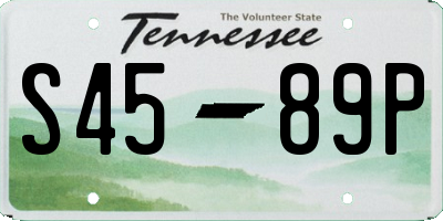 TN license plate S4589P