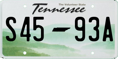 TN license plate S4593A
