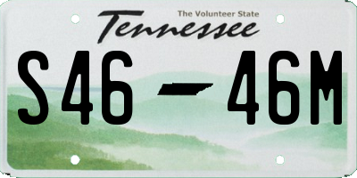 TN license plate S4646M